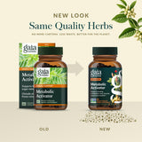 Gaia Herbs etiqueta con lista de ingredientes y control de calidad