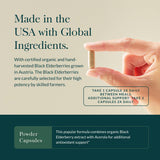 Gaia Herbs etiqueta con lista de ingredientes y certificaciones orgánicas