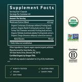 Gaia Herbs etiqueta nutricional con información de ingredientes