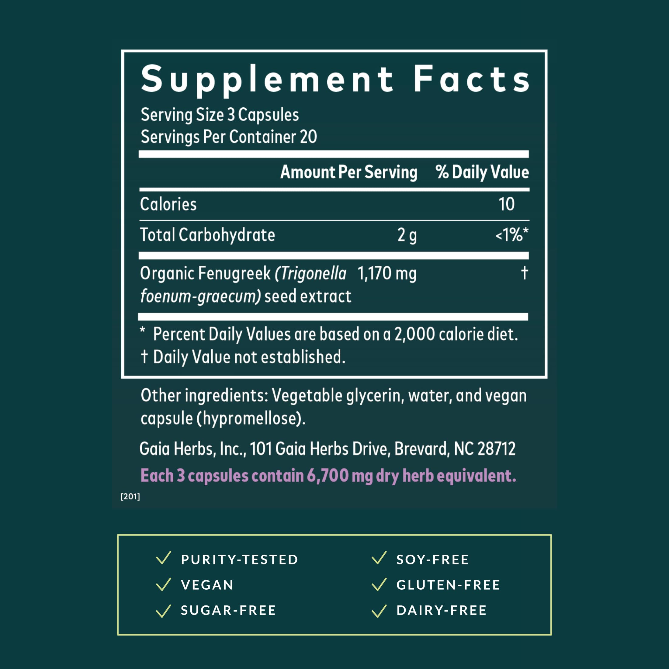 Gaia Herbs semillas de fenogreco en primer plano, beneficio origen natural