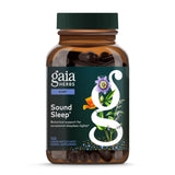 Gaia Herbs frasco de Sound Sleep mostrando el envase y beneficio de relajación