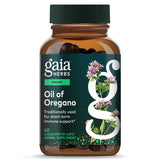 Gaia Herbs frasco delantero mostrando envase y sello de calidad