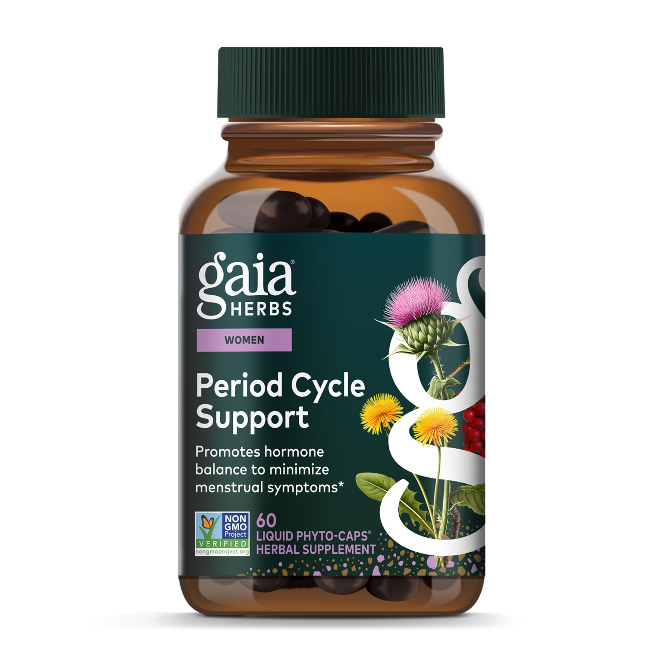 Gaia Herbs frente del empaque mostrando claridad y confianza en el producto