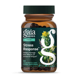 Gaia Herbs vista frontal del envase que destaca apoyo al estrés