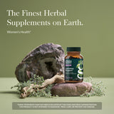 Gaia Herbs cápsulas veganas en primer plano para fácil ingestión