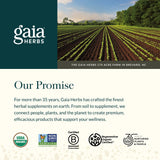 Gaia Herbs frasco junto a caja para ver presentación completa