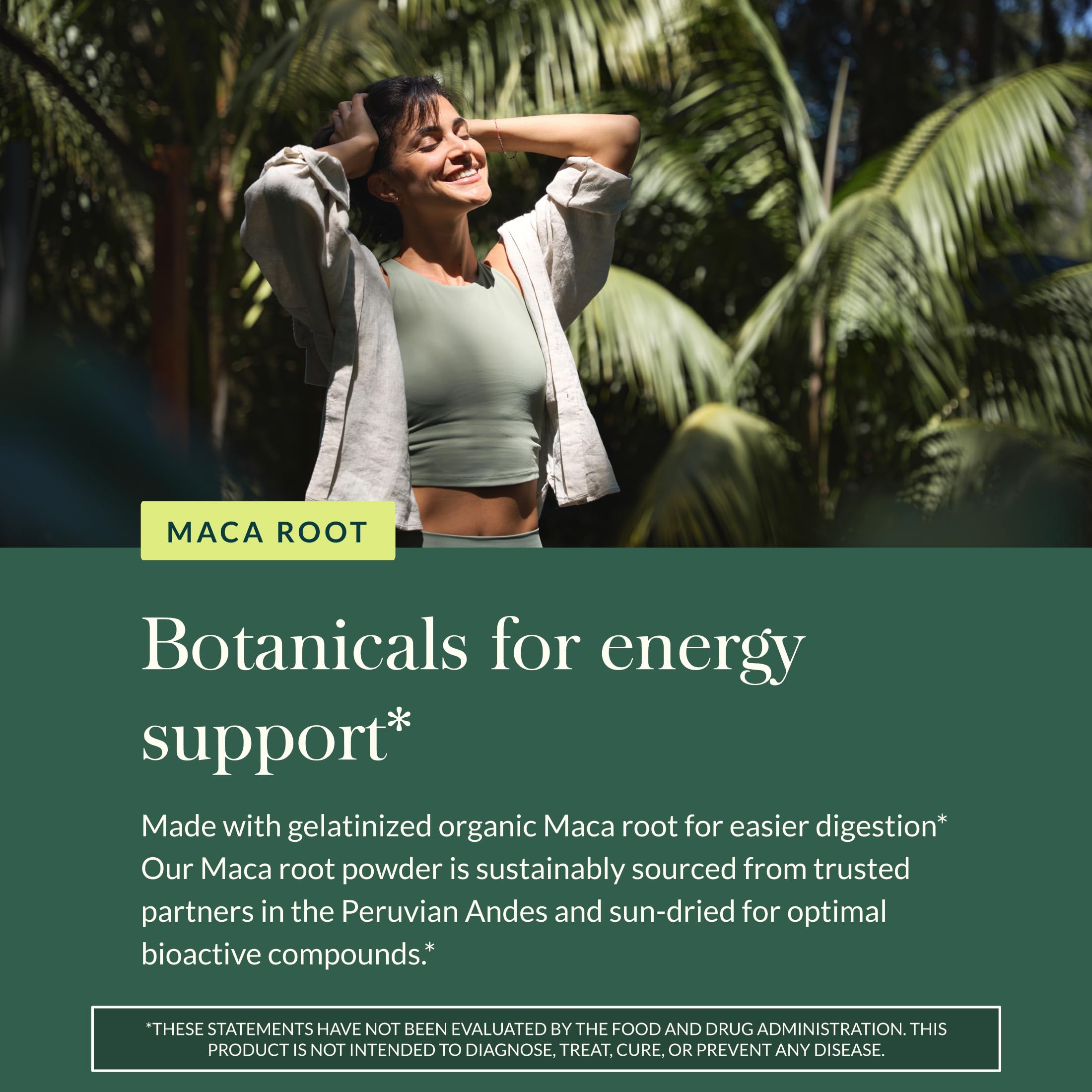 Gaia Herbs etiqueta con certificación USDA Organic, garantía ecológica