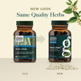 Gaia Herbs cápsula junto a un vaso de agua representando rutina diaria