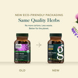 Gaia Herbs suplemento en cocina ilustrando uso en rutina diaria