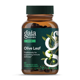 Gaia Herbs envase frontal de Olive Leaf mostrando presentación y beneficios