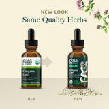 Hojas de orégano en plantación que ilustran cultivo orgánico de Gaia Herbs