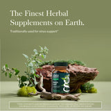 Mano sosteniendo cápsula líquida Gaia Herbs para ingesta práctica diaria