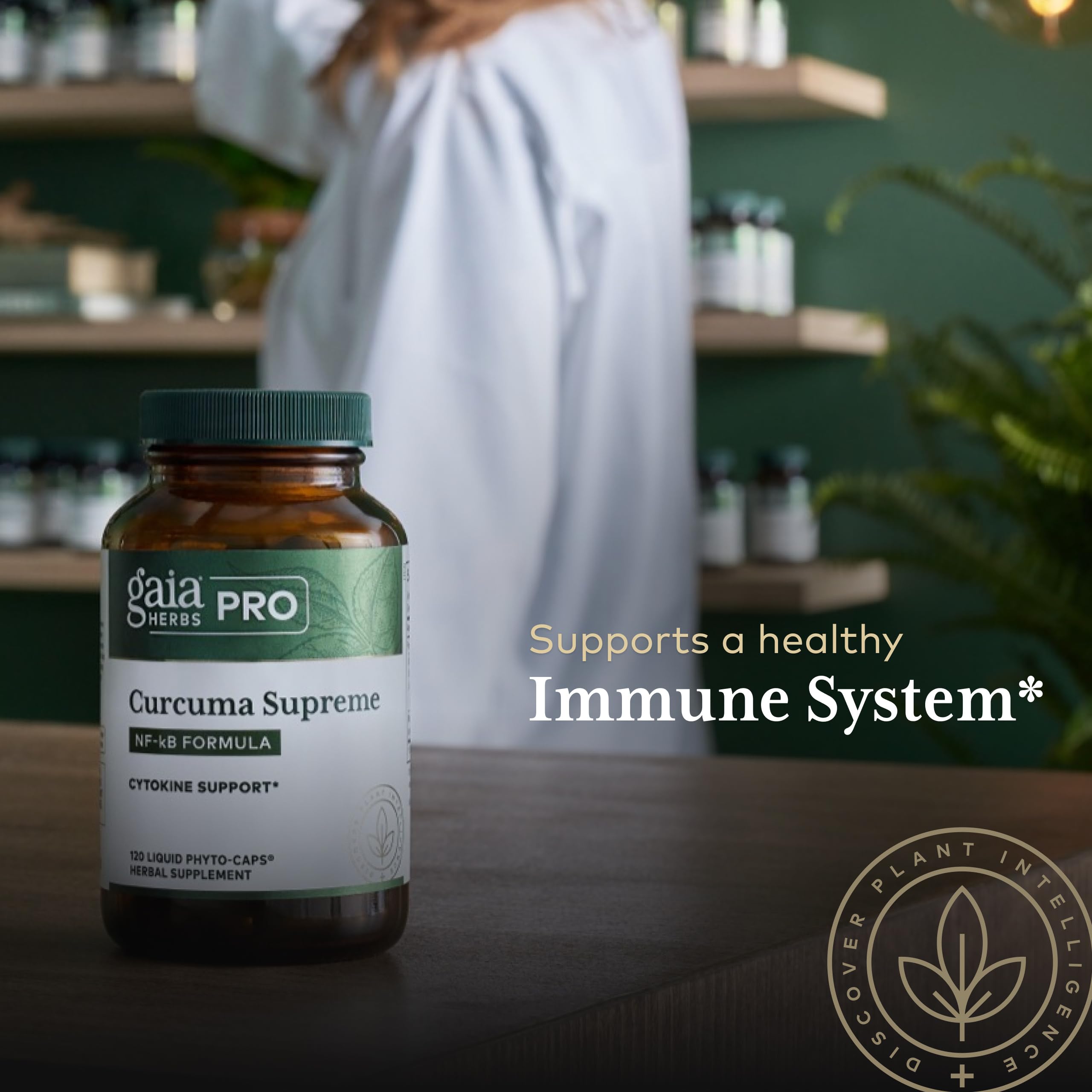GAIA HERBS PRO etiqueta nutricional con información de ingredientes clave