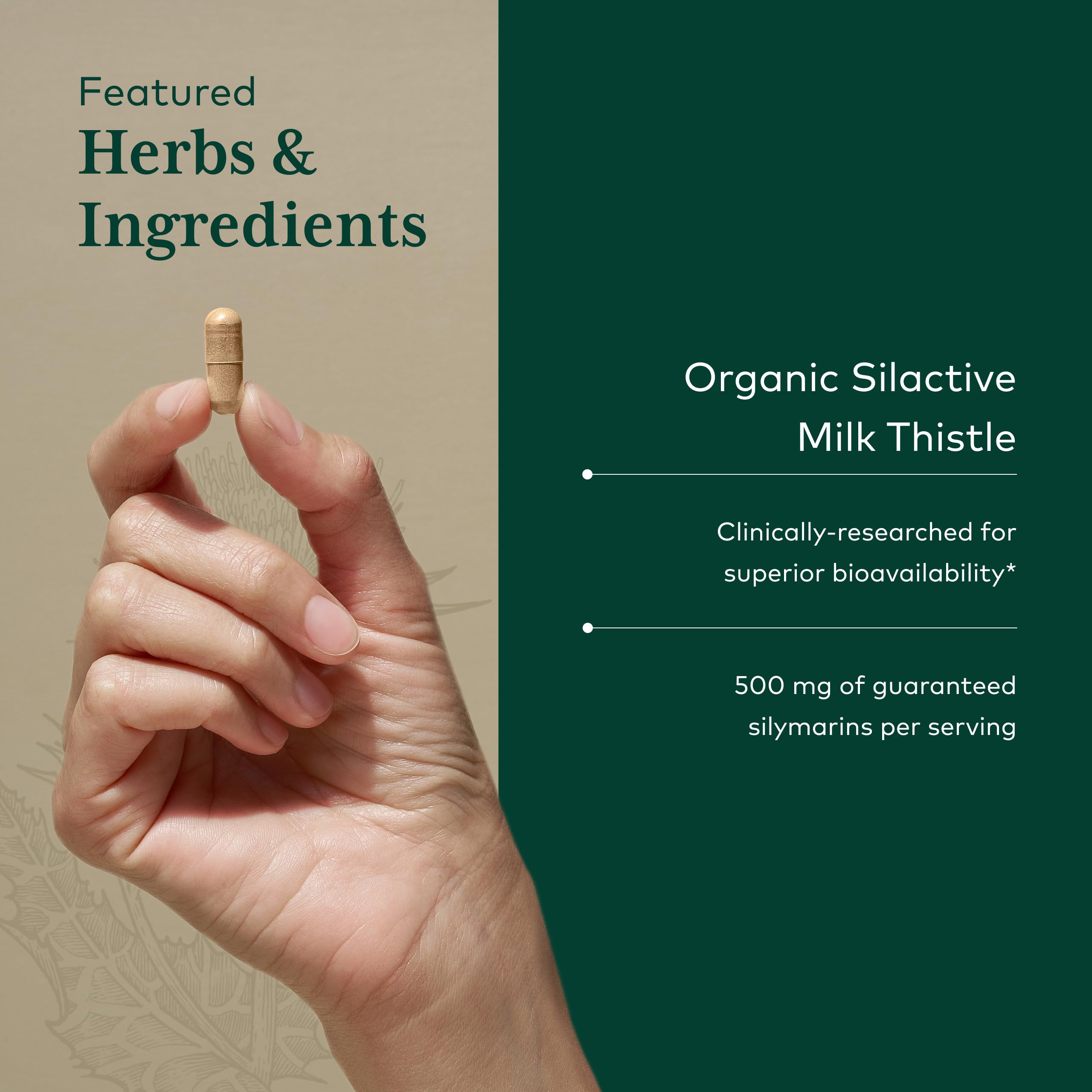 Gaia Herbs PRO etiqueta nutricional legible con garantía de pruebas