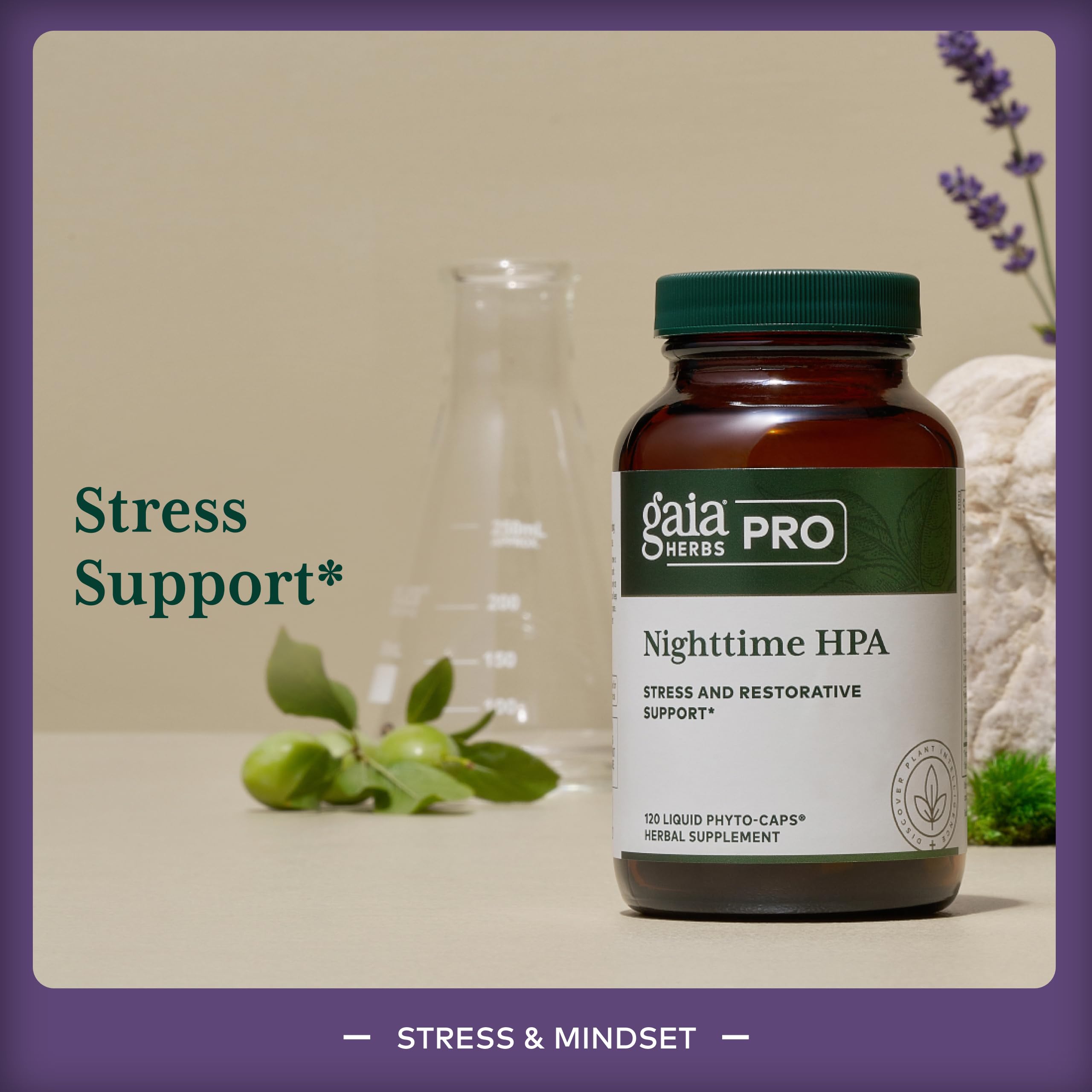 GAIA HERBS PRO plantas ashwagandha y cordyceps, ingredientes orgánicos