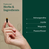 Gaia Herbs PRO ingredientes ashwagandha magnolia jujube en primer plano