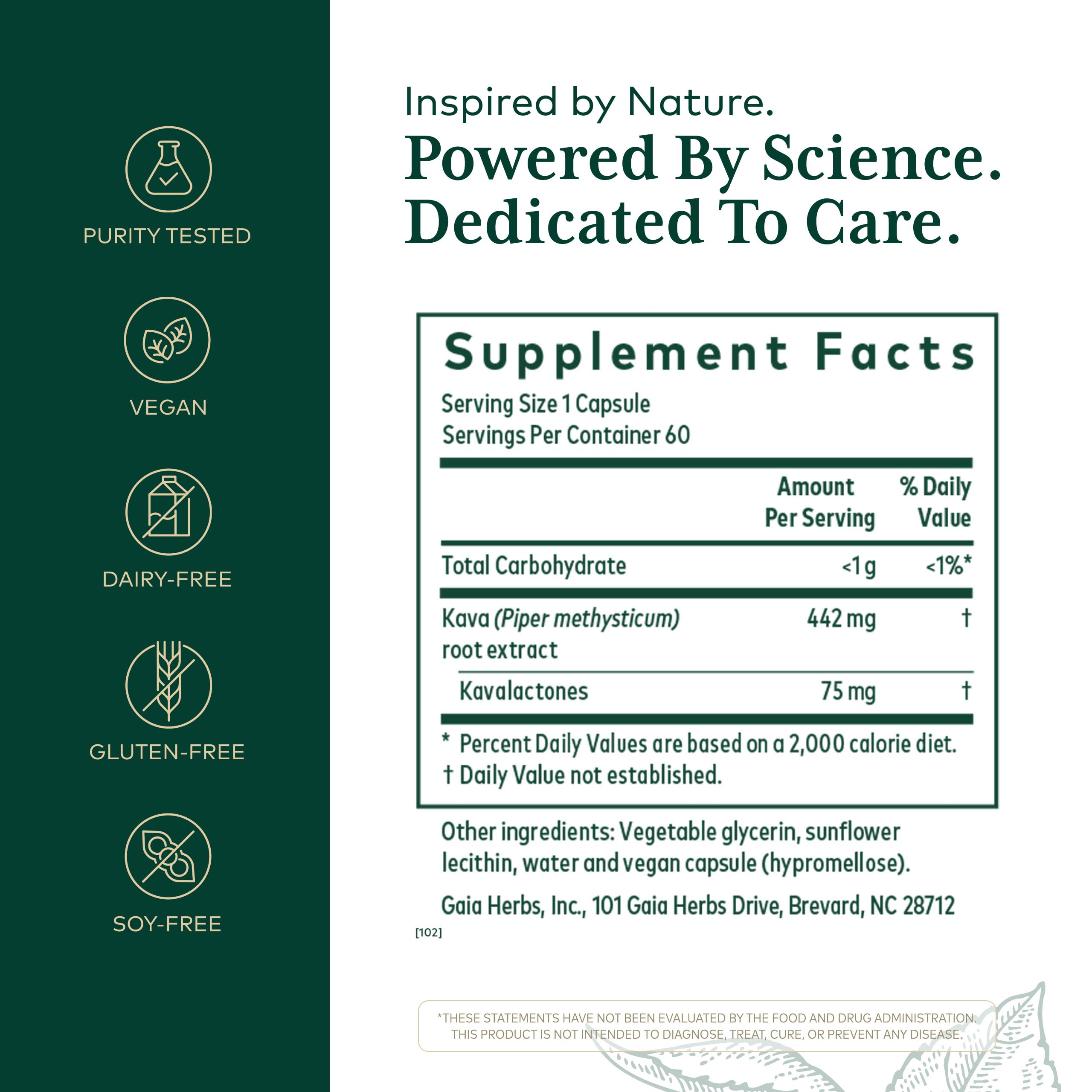 Gaia Herbs PRO cápsula en primer plano destacando pureza y absorción