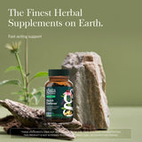 Gaia Herbs cápsula líquida abierta detalle de la textura y absorción