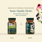 Gaia Herbs etiqueta legible con ingredientes y compromiso de calidad