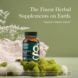 Cápsulas veganas Gaia Herbs St. John's Wort abiertas para ver forma y facilidad de ingesta