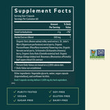 Gaia Herbs etiqueta con ingredientes principales y garantía de calidad