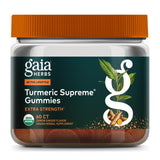 Gaia Herbs frasco frontal mostrando la etiqueta y beneficios visibles