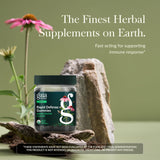 Gaia Herbs detalle de la textura de la gomita resaltando consistencia masticable