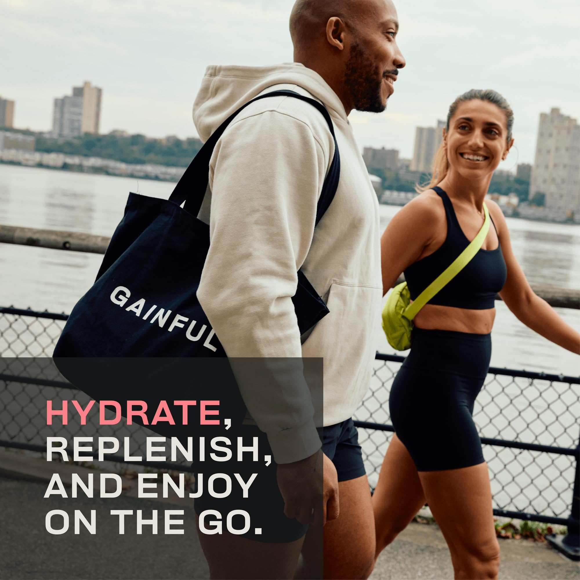 Gainful en escena deportiva para ilustrar uso en entrenamiento y recuperación