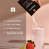 Gainful etiqueta nutricional en detalle que muestra ingredientes clave y transparencia