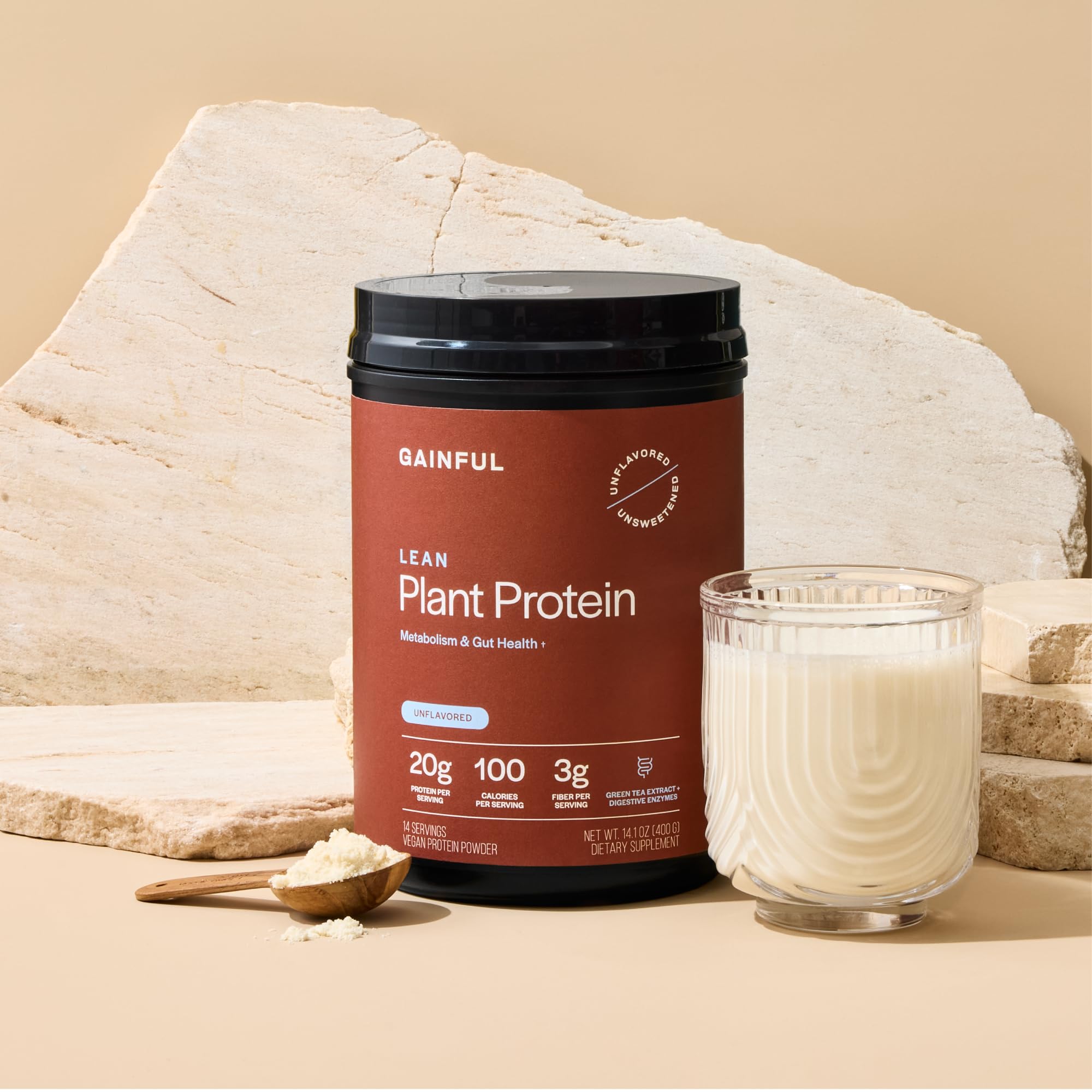 Gainful etiqueta nutricional legible, transparencia en ingredientes y macros