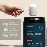 Gainful etiqueta nutricional legible con aportes por porción y vitaminas