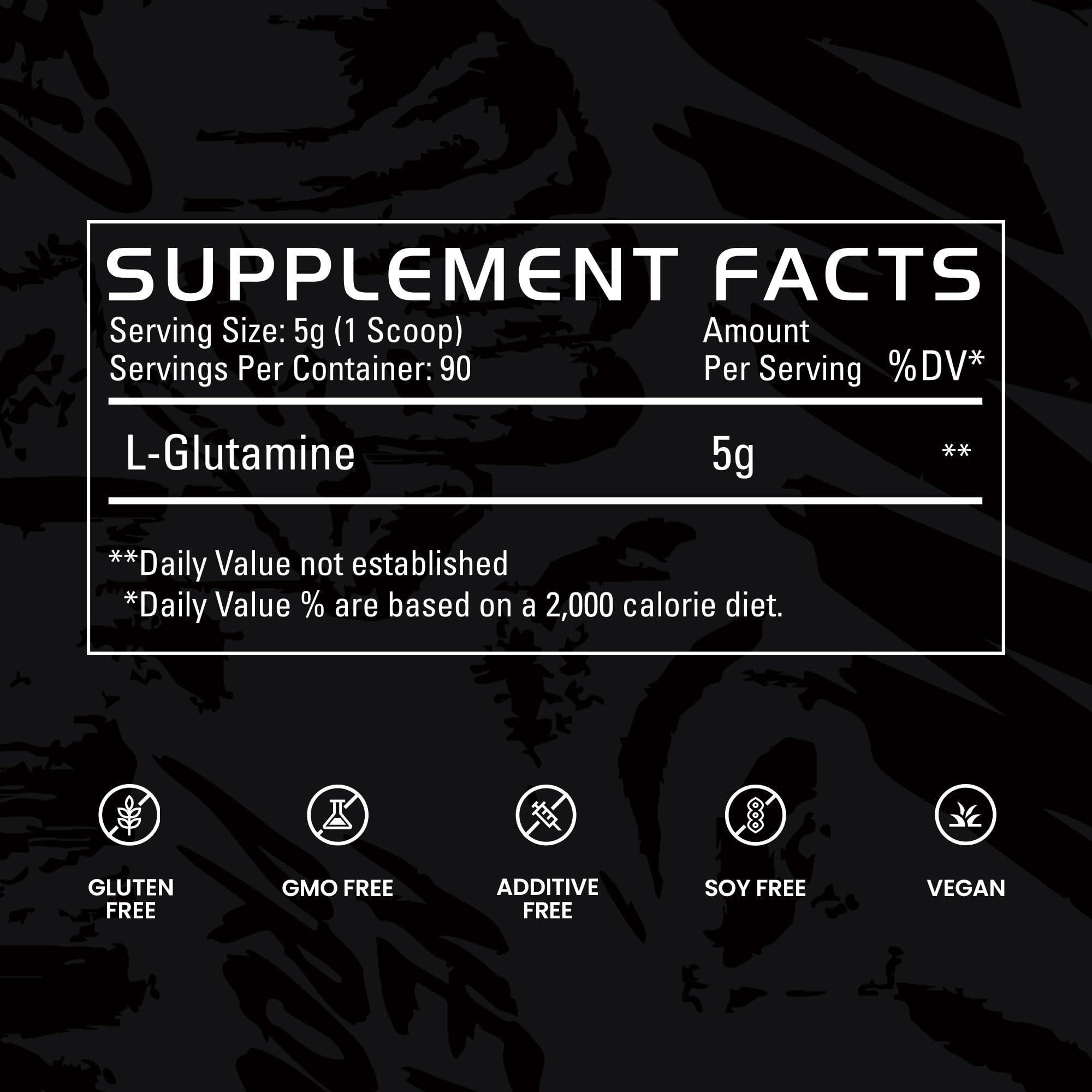 Gains in Bulk etiqueta con lista de ingredientes y sin aditivos