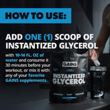 GAINS IN BULK shaker con mezcla durante entrenamiento, hidratación inmediata útil
