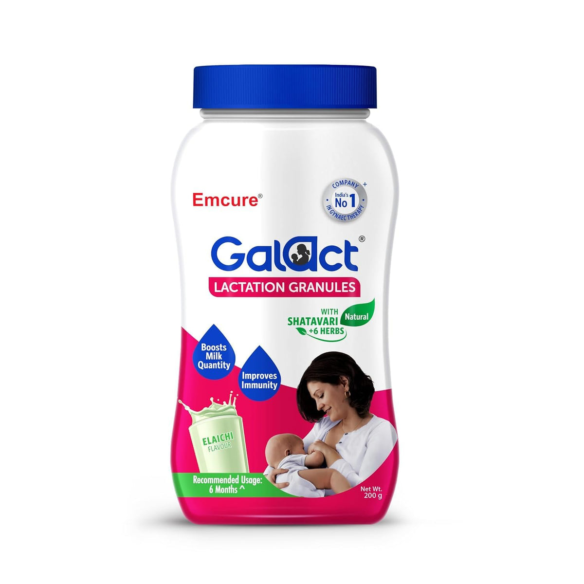 Galact Emcure frente del envase mostrando presentación de 400 g y marca