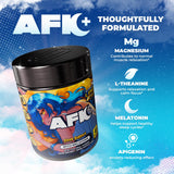 Gamer Supps vaso con AFK+ preparado demostrando disolución y sabor apetecible