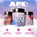 Gamer Supps AFK+ envase con referencia a 40 servicios, duración del producto