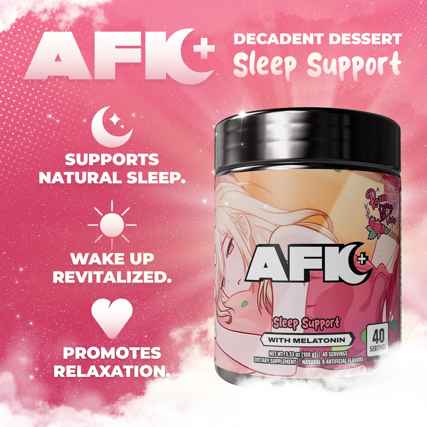 Gamer Supps polvo AFK+ textura cercana mostrando finura y facilidad de disolución