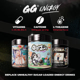 Gamer Supps bote junto a objetos cotidianos para comparar tamaño y duración de 100 raciones
