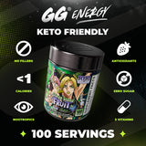 Gamer Supps polvo textura cercana que muestra fineza y mezcla fácil de disolver