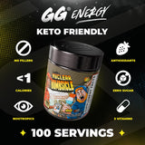 Gamer Supps primer plano del polvo para apreciar color y textura