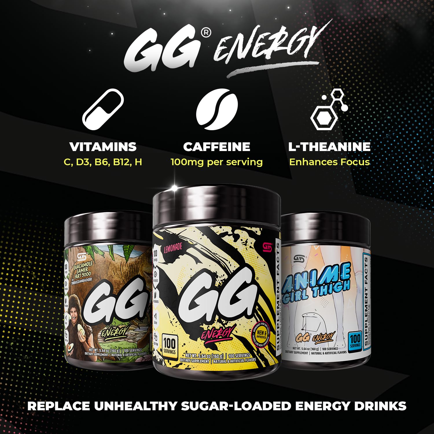 Gamer Supps etiqueta con lista de vitaminas y nootrópicos claros