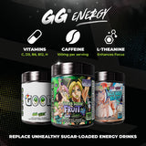 Gamer Supps etiqueta con lista de ingredientes y vitaminas para rápida verificación