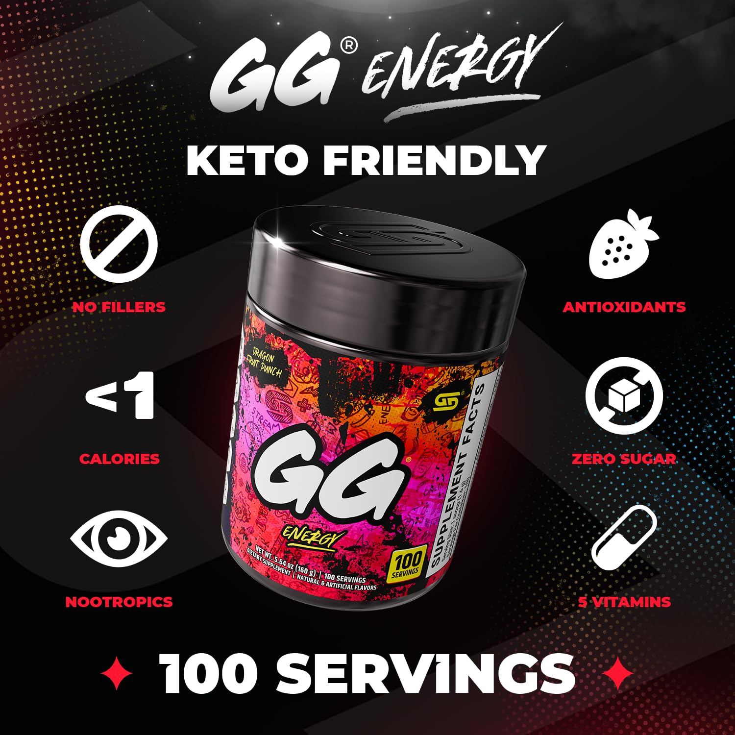 Gamer Supps polvo textura fina y color llamativo para mezcla rápida