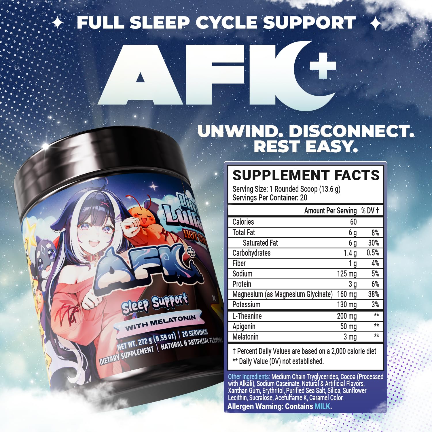 Gamer Supps ambiente nocturno con luz tenue, muestra uso antes de dormir