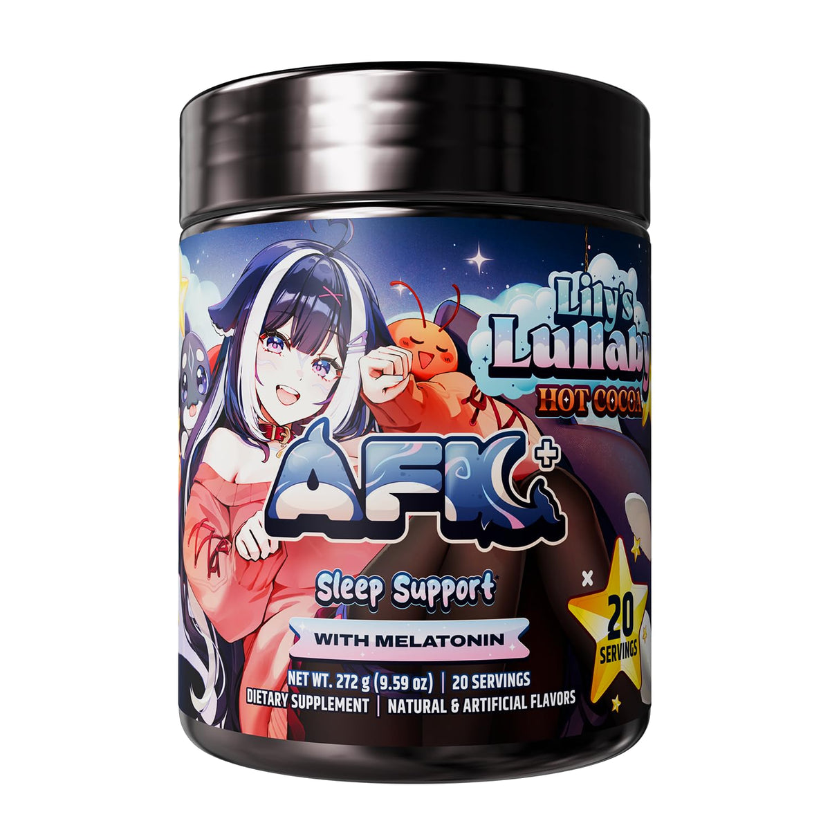 Gamer Supps frente del empaque mostrando 20 servicios y diseño de colaboración