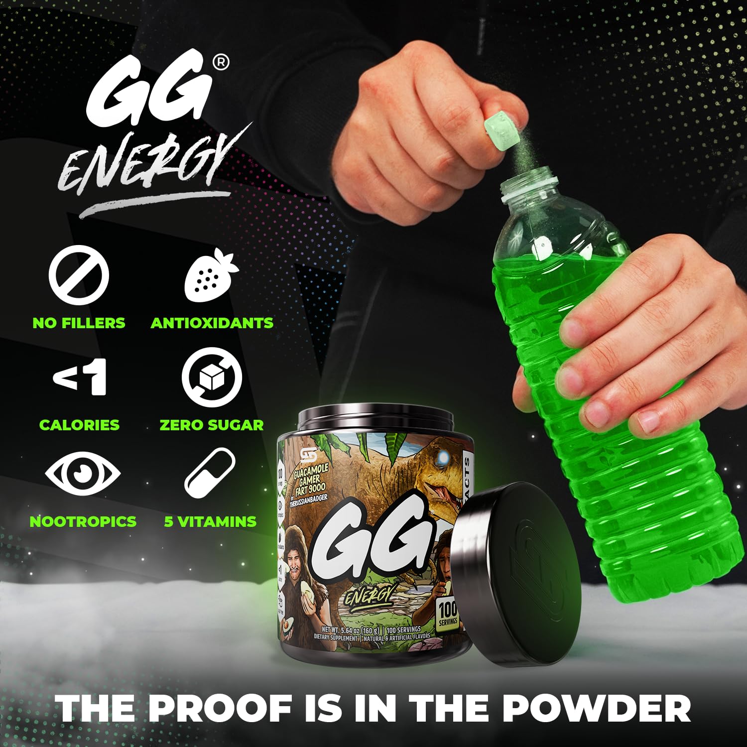 Gamer Supps bebida preparada en vaso revitaliza sin azúcar y sabor Strawberry Lime