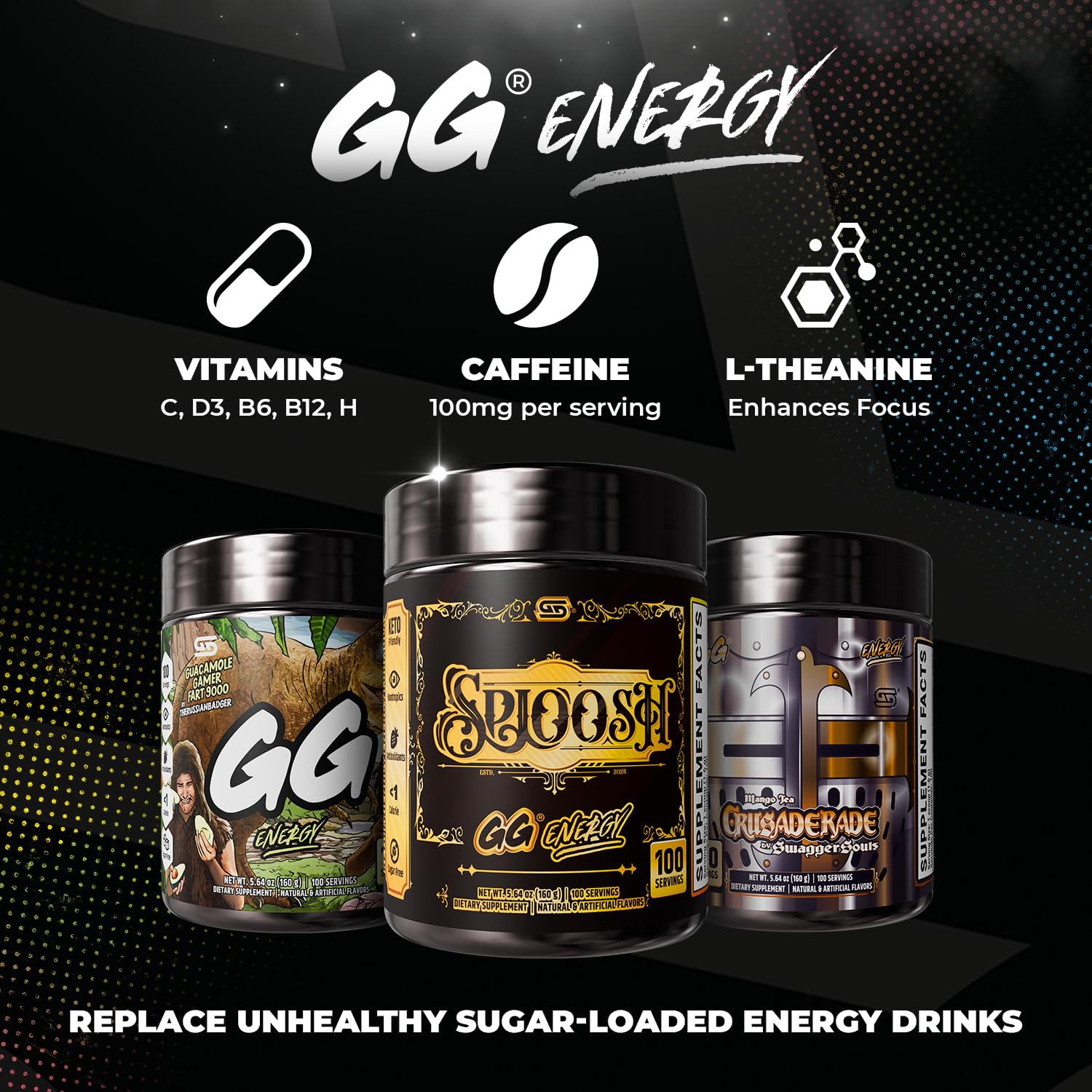 Gamer Supps etiqueta con ingredientes y vitaminas visibles