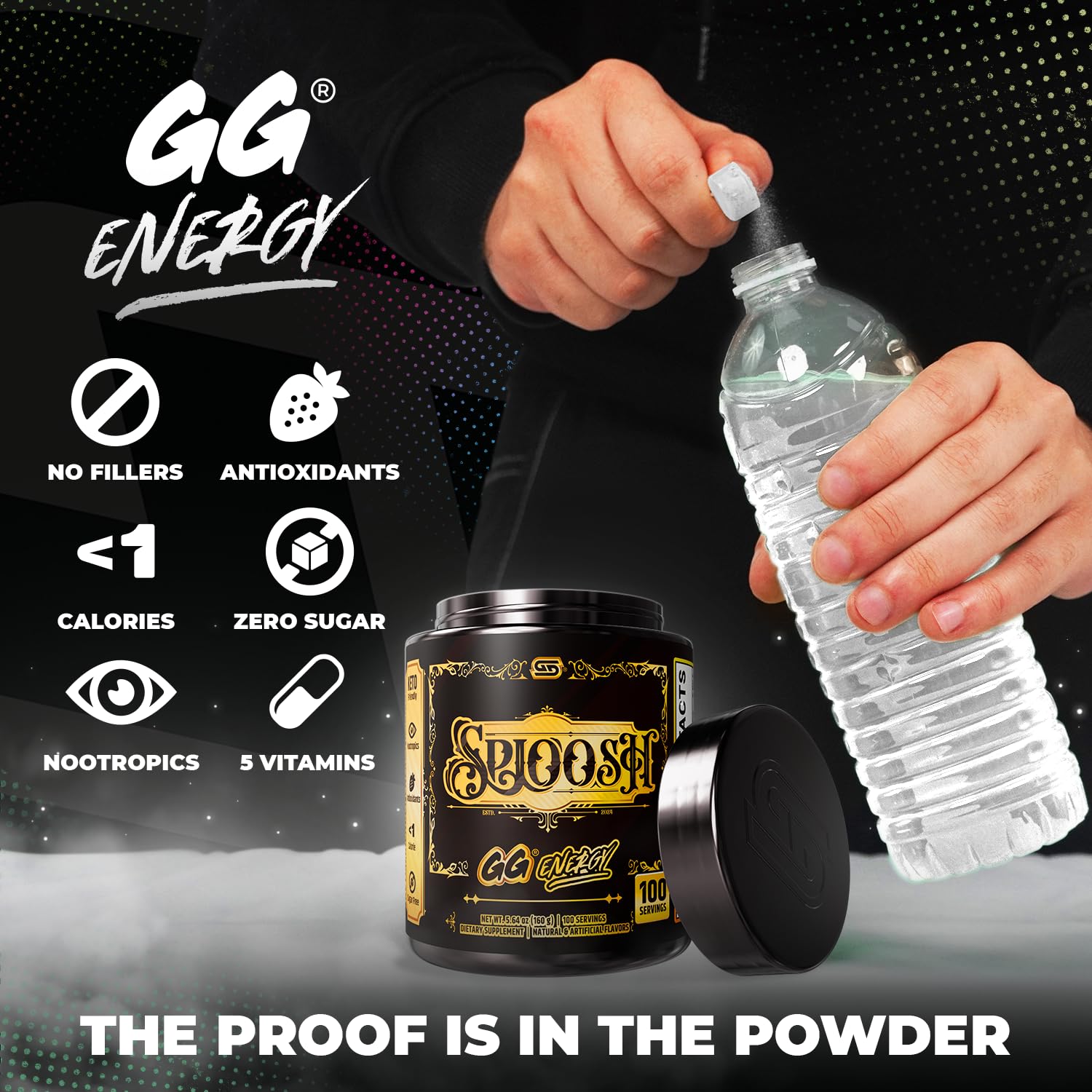 Gamer Supps bebida preparada en vaso para enfoque prolongado