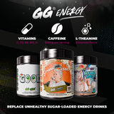 Gamer Supps bote en manos para comparar tamaño, visualiza porciones reales