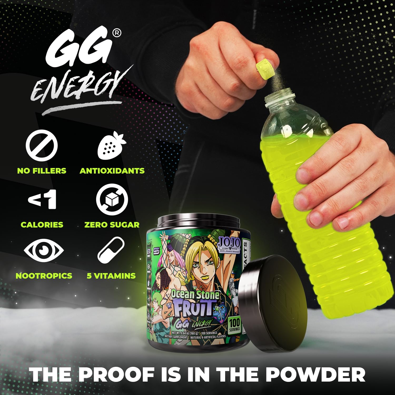 Gamer Supps bebida preparada en vaso, demostrando mezcla rápida y sabor frutal